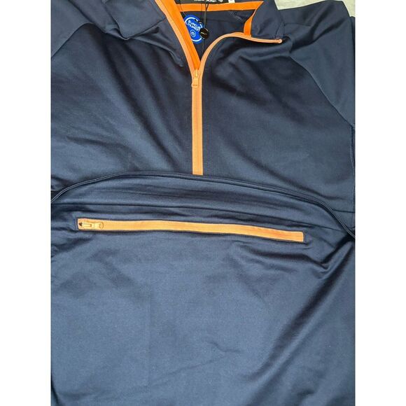 NWT RLX Ralph Lauren Men's Royal Navy Quarter Zip Pullover Golf $168.00 Large - Picture 4 of 9